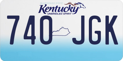 KY license plate 740JGK