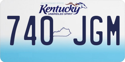 KY license plate 740JGM