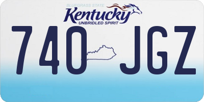 KY license plate 740JGZ