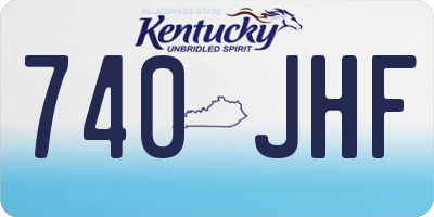KY license plate 740JHF