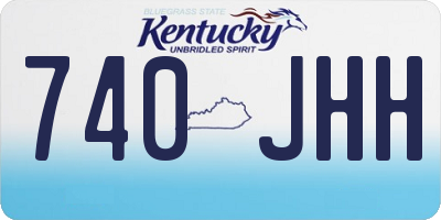KY license plate 740JHH