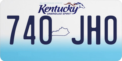 KY license plate 740JHO