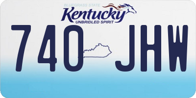 KY license plate 740JHW