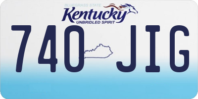 KY license plate 740JIG