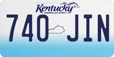 KY license plate 740JIN