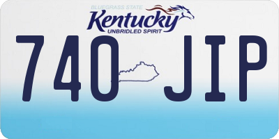 KY license plate 740JIP