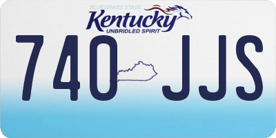 KY license plate 740JJS