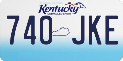 KY license plate 740JKE