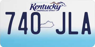 KY license plate 740JLA