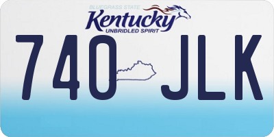 KY license plate 740JLK