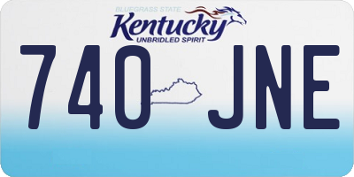 KY license plate 740JNE