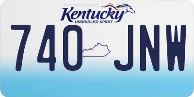 KY license plate 740JNW