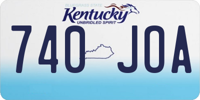 KY license plate 740JOA