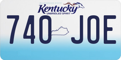 KY license plate 740JOE