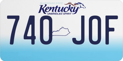 KY license plate 740JOF