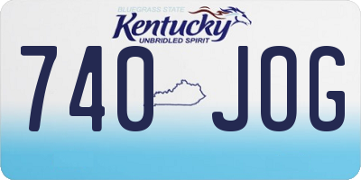 KY license plate 740JOG