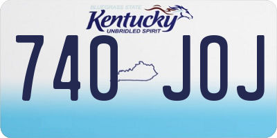 KY license plate 740JOJ