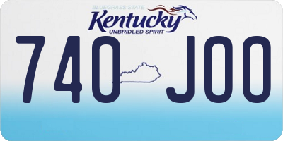 KY license plate 740JOO