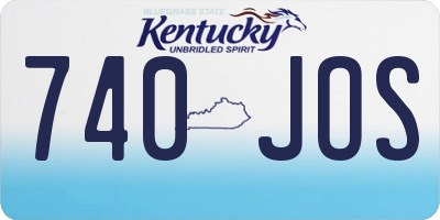 KY license plate 740JOS