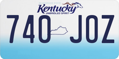 KY license plate 740JOZ