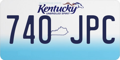 KY license plate 740JPC