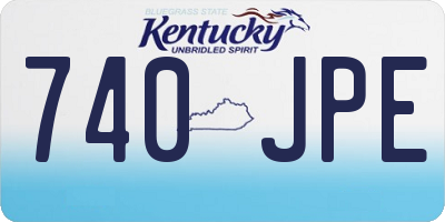 KY license plate 740JPE