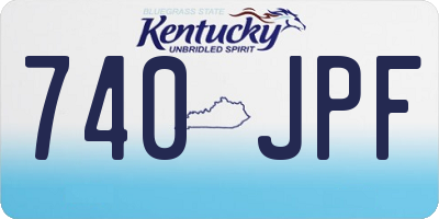 KY license plate 740JPF