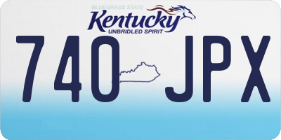 KY license plate 740JPX