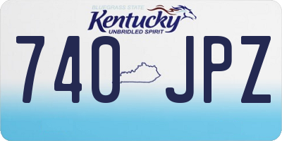 KY license plate 740JPZ
