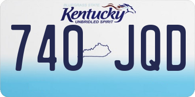 KY license plate 740JQD