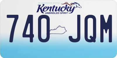 KY license plate 740JQM