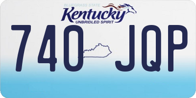 KY license plate 740JQP