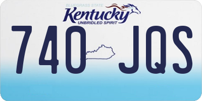 KY license plate 740JQS