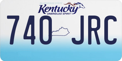KY license plate 740JRC