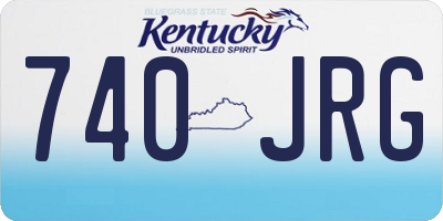 KY license plate 740JRG