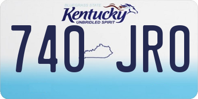 KY license plate 740JRO