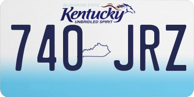 KY license plate 740JRZ