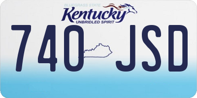 KY license plate 740JSD