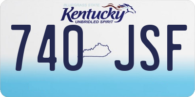 KY license plate 740JSF