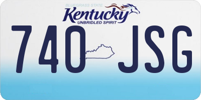 KY license plate 740JSG