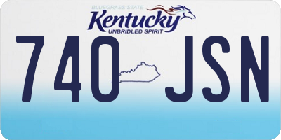 KY license plate 740JSN