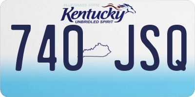 KY license plate 740JSQ