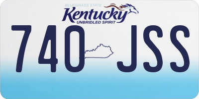 KY license plate 740JSS