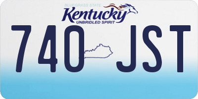 KY license plate 740JST