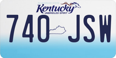 KY license plate 740JSW