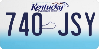 KY license plate 740JSY