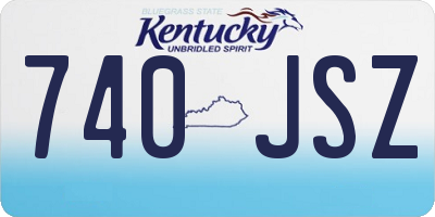 KY license plate 740JSZ