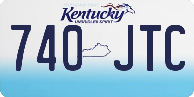 KY license plate 740JTC