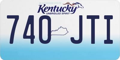 KY license plate 740JTI