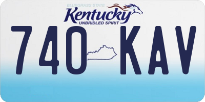 KY license plate 740KAV